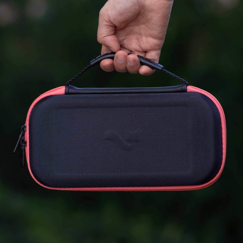 ButterFox Slim Carrying Case for Nintendo Switch Lite with 19 Game and 2 Micro SD Card Holders, Storage for Switch Lite Accessories (Coral Pink/Black) - Image 4